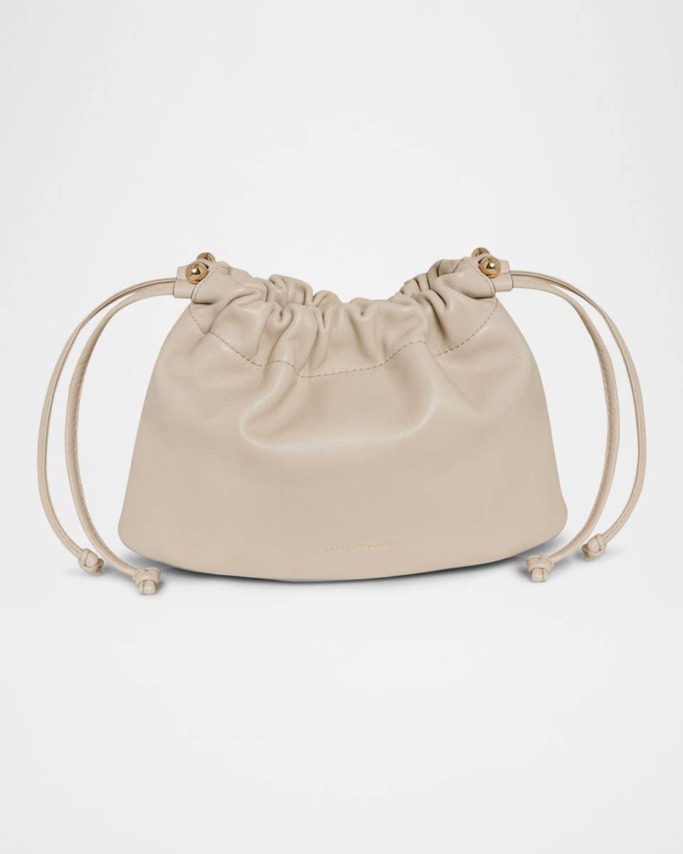 Charlotte Drawstring Leather Clutch Bag